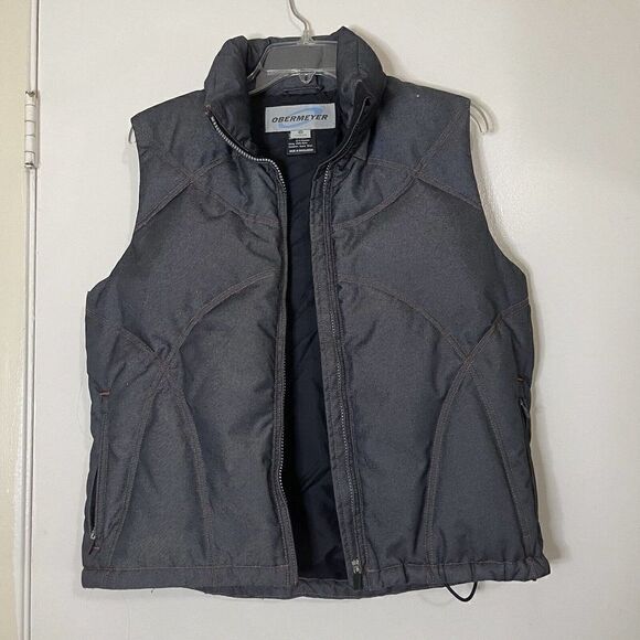 Obermeyer Winter puffer blue goose down vest women size 6 - Picture 1 of 6